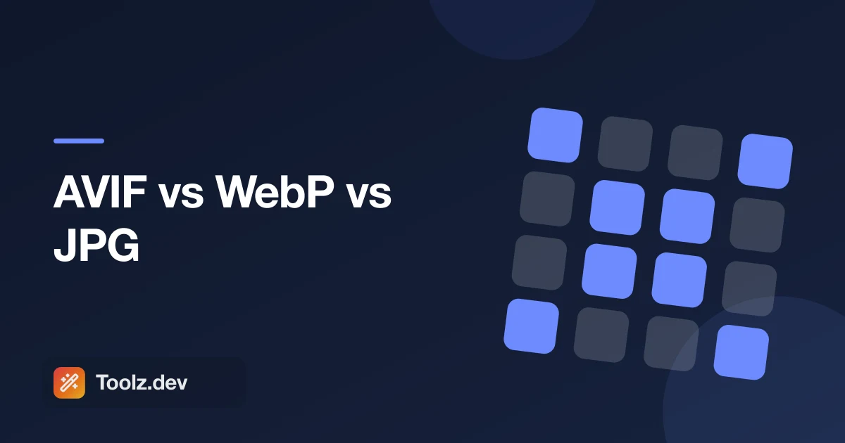 AVIF vs WebP vs JPG: Which Image Format to Use, and When