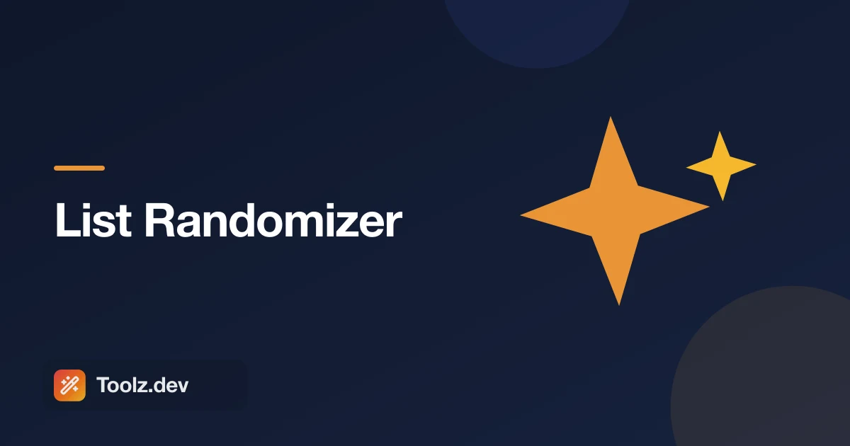 List Randomizer: Shuffle a List or Pick Random Winners Fairly