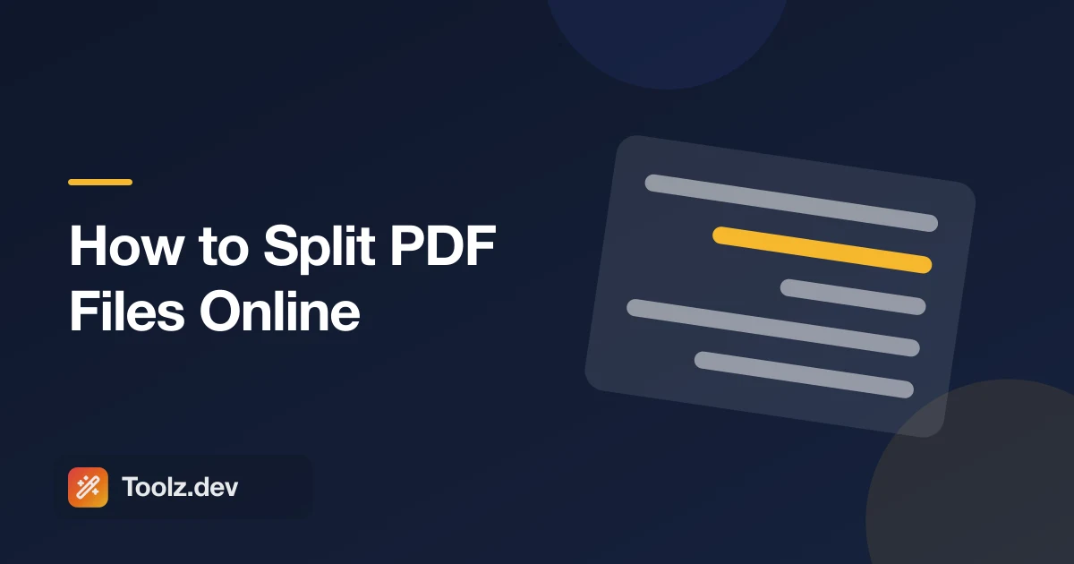 PDF 파일을 온라인으로 분할하는 방법: 몇 초 안에 페이지를 추출합니다