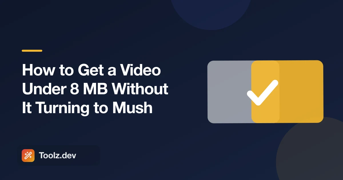 mosh로 변하지 않고 8 MB 미만의 비디오를 얻는 방법